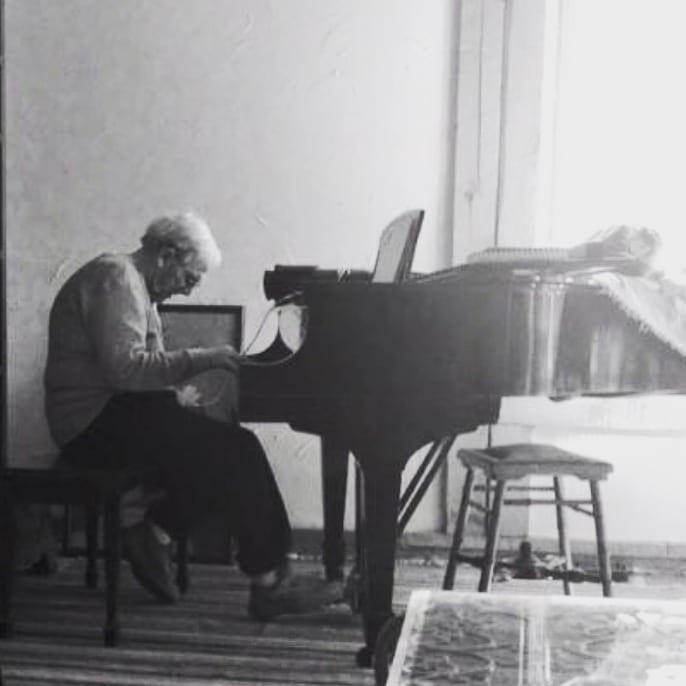 Ron playing piano